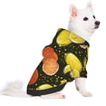 thumbnail image 5 of Cauagu Orange Lemon Pattern Winter Pet Hoodie Sweatshirts- Dog Hoodie Sweater with Leash Hole - Cute Dog Hoodie - Pet Clothes Puppy Cat Custume -Small, 5 of 8