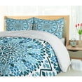 thumbnail image 4 of Ambesonne Moroccan Duvet Cover Sets, Geometrical Mosaics, 2-Queen, Blue White, 4 of 6