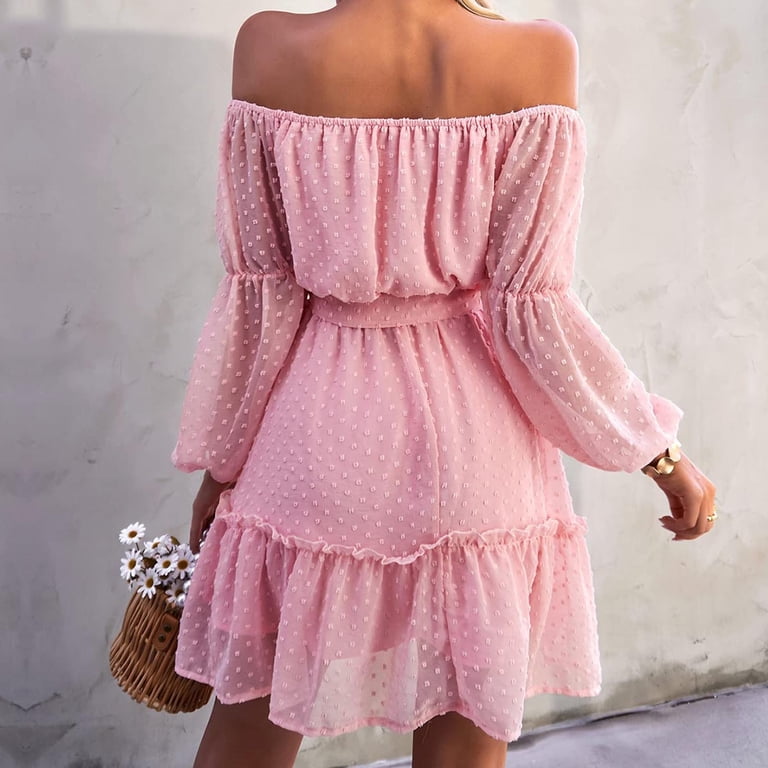 sachin and babi light blue dress Loveshackfancy Sylvia Lace-embellished Chiffon Mini Dress Pink  LoveShackFancy main image 1
