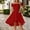 Red, variant on Women's Casual Dress Effortless Summer Dress with Off-Shoulder Flowing High-Low Party Ready with Shawl for Daily Comfort White S