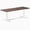 American Rustic Pine / White, variant on Desky Dual Softwood Sit Stand Desk - American Rustic Pine / 80 X 30 Inches / Space Gray
