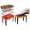 brown /red, variant on 43“ Upgrade 5-in-1 Multi-Game Table - Billiards, Push Hockey, Foosball, Ping Pong, and Basketball black/blue