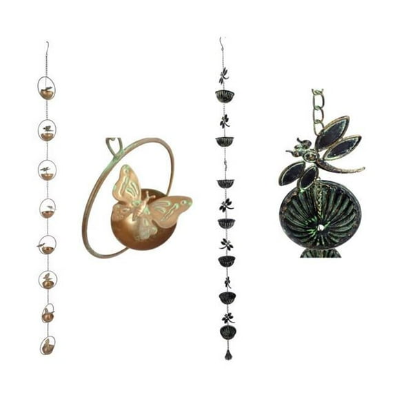 Alpine 8110768 81 in. Metal Dragonfly & Butterfly Outdoor Decoration, Assorted