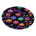 thumbnail image 1 of MKHSQHDG Sales Today Clearance Round Tablecloth with Elastic Edging Halloween Pumpkin Skeleton Bat Pattern Reusable for Indoor and Outdoor Parties, 1 of 3