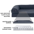 thumbnail image 4 of Furhaven Cama ortopédica para perros medianos y pequeños con refuerzos extraíbles y funda lavable, para perros de hasta 35 libras - Sofá acolchado - Gris hierro, mediano, 4 of 5