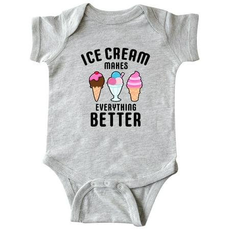 

Inktastic Ice Cream Makes Everything Better Gift Baby Boy or Baby Girl Bodysuit
