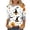 White, variant on Cmfcve Womens Halloween Shirts Plus Size 3/4 Sleeve Witch Graphic T- Shirts Vintage Loose Fit Casual Crew Neck Tops