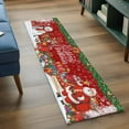 thumbnail image 3 of Runner Rug 2'x6', Red Christmas Washable Non-Slip Hallway Runner Rugs, Xmas Snowman Santa Elk Winter Snowflake Bedside Rugs Floor Mats Carpet Runners for Kitchen Bathroom Laundry Room, 3 of 8