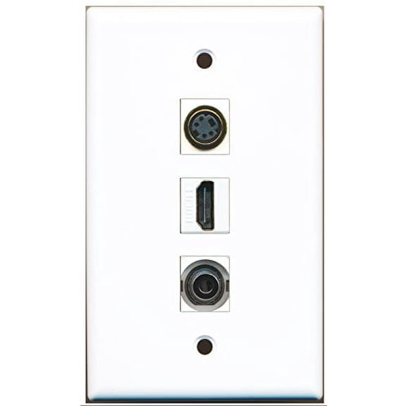 RiteAV - 1 Port HDMI 1 S-Video 1 3.5mm Wall Plate