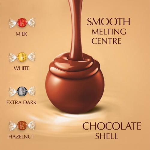 Lindt Lindor Assorted Chocolate Truffles Box 200g, British Import (Pack of 6)