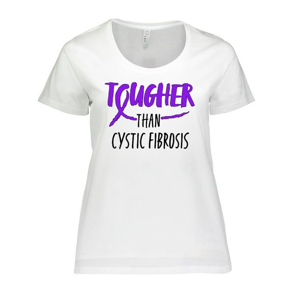 Inktastic Tougher than Cystic Fibrosis Women's Plus Size T-Shirt