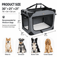 30'' Collapsible Dog Crate, Portable Oxford Fabric Pet Travel Crate ...
