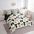 thumbnail image 4 of Manfei Dreamy Cream Bowknot 7-Piece Twin Bedding Sets for Girls, Fairy Tale Princess Bedding Comforter Set, Kawaii Cute Cartoon Reversible Sheet Sets, Luxury Bedroom Decor, 4 of 8
