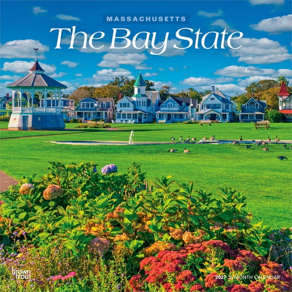 Massachusetts Places | 2027 12x24" (Hanging) Wall Calendar | Plastic-Free