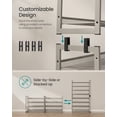 thumbnail image 3 of 8-Tier Metal Shoe Rack Organizer, Set of 2 Stackable Shoe Shelves with Adjustable Flat or Angled Shelves, Holds 32-40 Pairs, Cappuccino Beige, 3 of 5