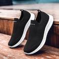 thumbnail image 6 of Elecsop Slip on Sneakers for Women, Mesh Lightweight Breathable Casual Comfortable Walking Shoes Women, Black, 6.5, 6 of 8