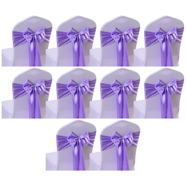 10Pcs Chair Sashes Satin Chair Cover Bands For Wedding Party Hotel Decorations