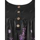 thumbnail image 3 of Camiseta Cuello Redondo Estampado Floral Tamaño Plus Rosegal  Mangas largas de talla grande, 3 of 5