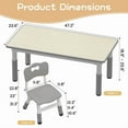thumbnail image 4 of Kids Table and 6 Chairs Set, Height Adjustable Children Table & Chair, Anti-Slip Floor Mats,Particle Board Easy to Clean Desktop, Includes Storage Box and Color Pens for Classrooms, Homes & Daycares, 4 of 7