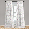 thumbnail image 5 of Ambesonne Music Curtains, Watercolor Sonic Art, Pair of 28"x95", Multicolor, 5 of 5