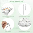 thumbnail image 4 of 2 Pack Adjustable Planter Insert for 12-18 in Wide Top Opening Pots, Plant Risers for Inside Pots with Chain Pot Fillers, Heavy-Duty Stainless Steel Stand for Wedding Decor, Tall Planters, 4 of 6