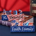 thumbnail image 4 of Fourth of July Table Decoration, Patriotic Table Centerpiece Sign Wooden Independence Day Gift Happy Senior 2022 for Patriotic Party Dinner Coffee Table Topper House School Classroom, 7.87 x 4.72 In, 4 of 16
