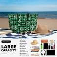 thumbnail image 5 of Balery Christmas Pattern At Buffalo Plaid Beach Travel Bag - Water-Resistant, Large Capacity Lightweight Tote with 7 Pockets for Women and Men - Perfect for Beach, Pool, Gym, and Travel, 5 of 7