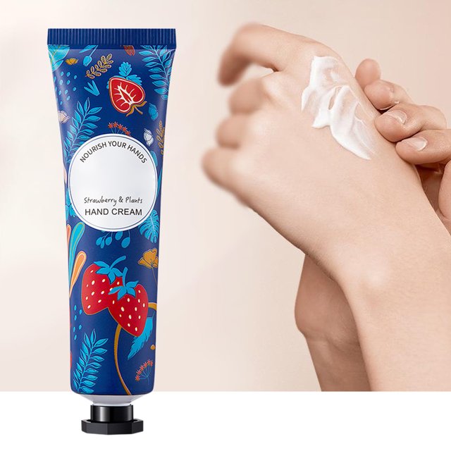 Crema de Manos Natural para Manos Secas y Agrietadas. Regalos para El Día Del Maestro, Semana de La Enfermería, Cumpleaños, Mujeres | Plástico Azul. 1 Unidad. 11,7 X 3,9 X 2 Cm. 36 G.