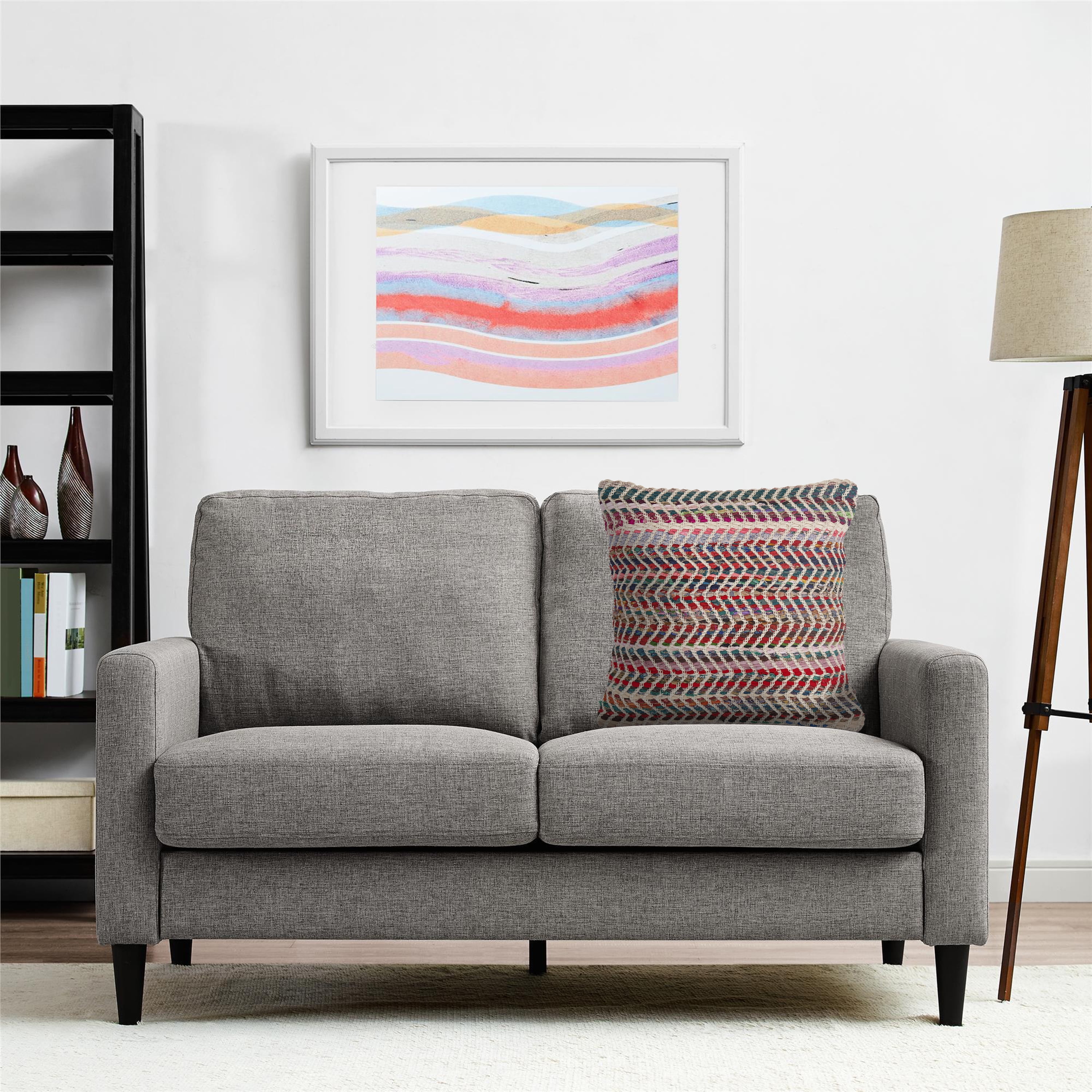Ox Bay Nomad 18" x 18" Rainbow Chevron Striped Performance Blend Adult Decorative Throw Pillow Cover