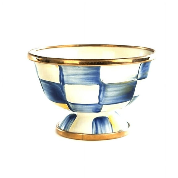 Mackenzie Childs  Royal Check Enamel Little Sugar Bowl