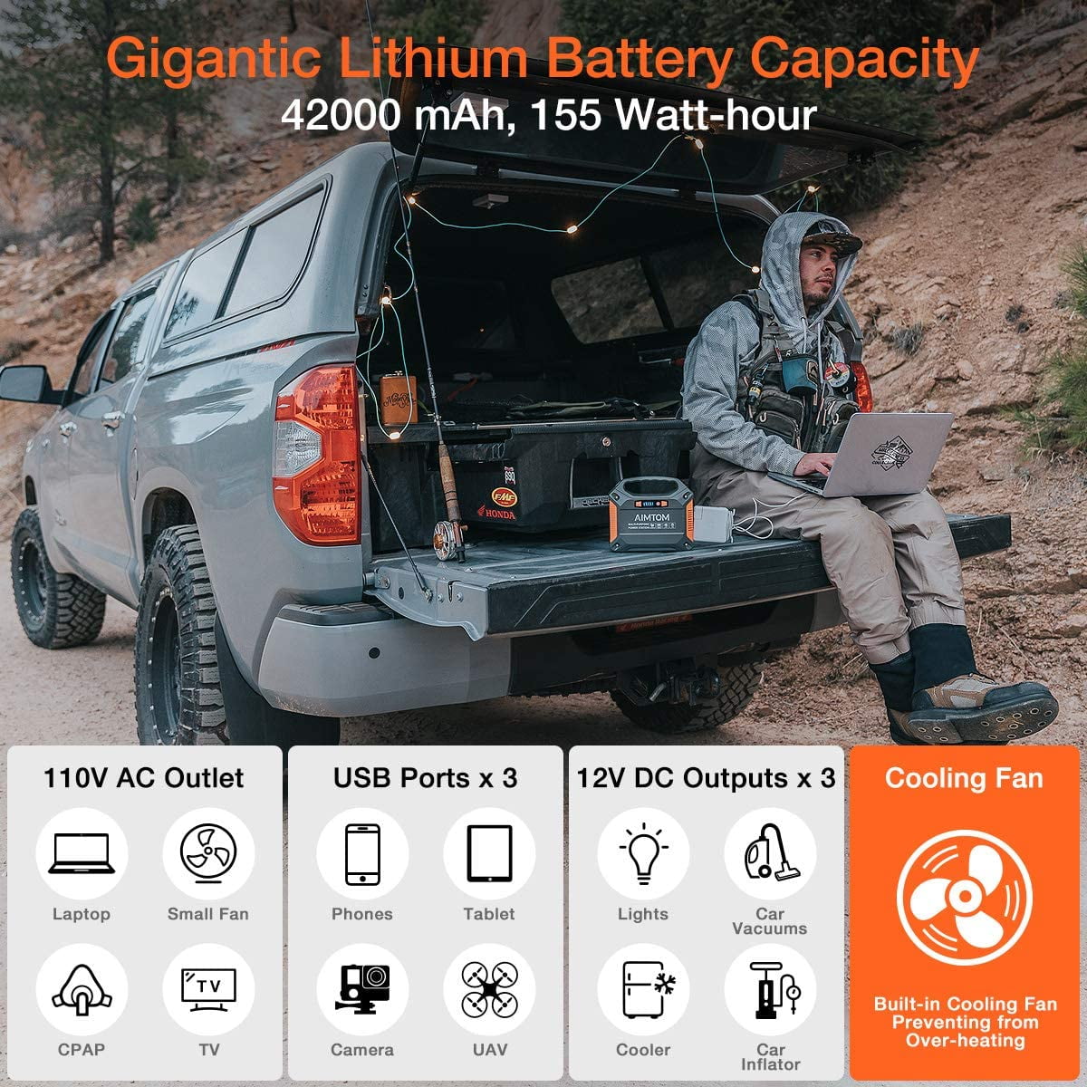 最安値級価格 Aimtom 400mah 155wh Power Station Emergency Backup Power Supply With Fla並行輸入品 アウトドア調理器具 Www Decengineering Net
