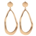 thumbnail image 1 of Pendientes colgantes geométricos con gancho curvo irregular en espiral, 5 estilos dorado, 1 of 9