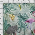 thumbnail image 3 of oneOone Georgette Viscose Pink Fabric Tropical Animal Dress Material Fabric Print Fabric By The Yard 42 Inch Wide, 3 of 4