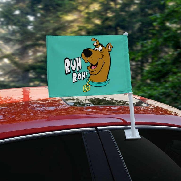 Scooby-Doo Ruh Roh Car Truck Flag with Window Clip On Pole Holder