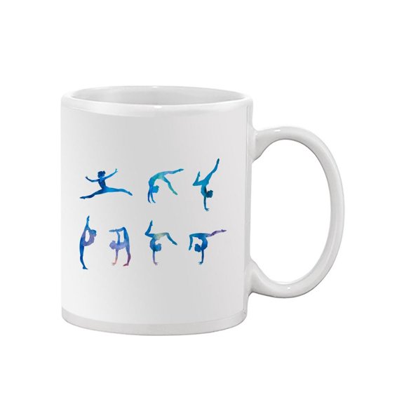 Blue Gymnast's Silhouettes. Mug Unisex's -Image by Shutterstock