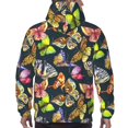 thumbnail image 7 of Lsque Butterfly Wild Insect Pattern Casual Men's Hoodie,Hooded Sweatshirt with Kangaroo Pocket,Pullover Hoodie-XX-Large, 7 of 7