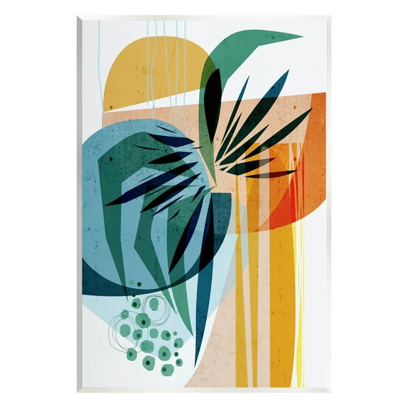 Stupell Summer Tropics Abstract Botanicals Abstract Painting Wall Plaque Unframed Art Print Wall Art