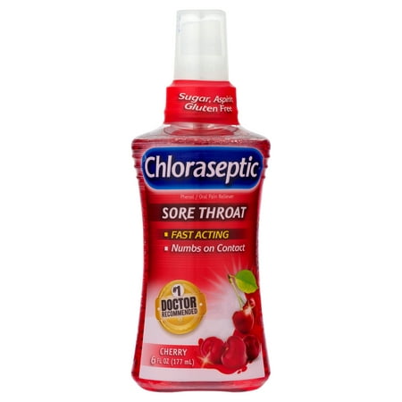 Chloraseptic Sore Throat Spray, Cherry, 6 FL OZ (Best Way To Ease A Sore Throat)