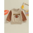 thumbnail image 2 of Bagilaanoe Toddler Baby Girl Boy Casual Sweatshirt Long Sleeve Letter Print Pullover 6M 12M 18M 24M 3T 4T Kids Fall Loose Tee Tops, 2 of 8