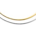 thumbnail image 1 of Pendentif Breloque Collier Oméga Réversible Blanc Jaune en Or Bicolore 14k 6 mm, 1 of 5