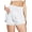 White, variant on Women's 2 in 1 Running Shorts Workout Athletic Gym Shorts with Phone Pockets White,up to Size 2XL