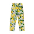 thumbnail image 4 of Goofa Lemon Seamless Pattern Oil Painting Effect Printed Soft Pajama Pants for Men, Wide Leg Comfy Casual Lounge Yoga Pants-Small, 4 of 9