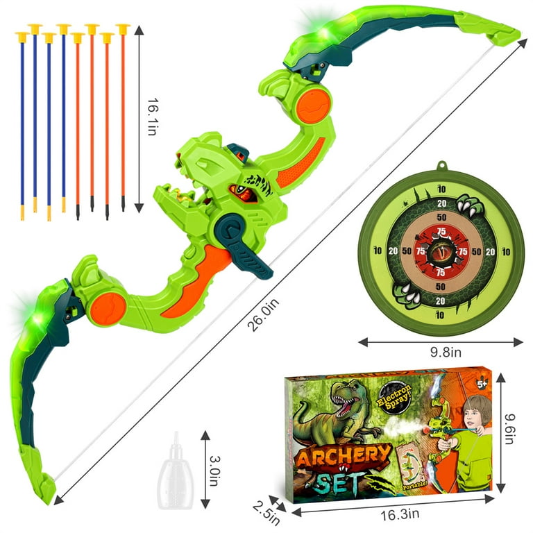 Kids Dinosaur Themed Bow And Arrow Toy Set With 10 Suction Cup Arrows Safe  Archery Playset For Boys And Girls From Fan08, $12.55