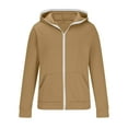 thumbnail image 2 of TIMIFIS Men's Zipper Hoodie Sweatshirt Jacket Fall Fashion Solid Lightweight Long Sleeve Jacket with Pockets, 2 of 5