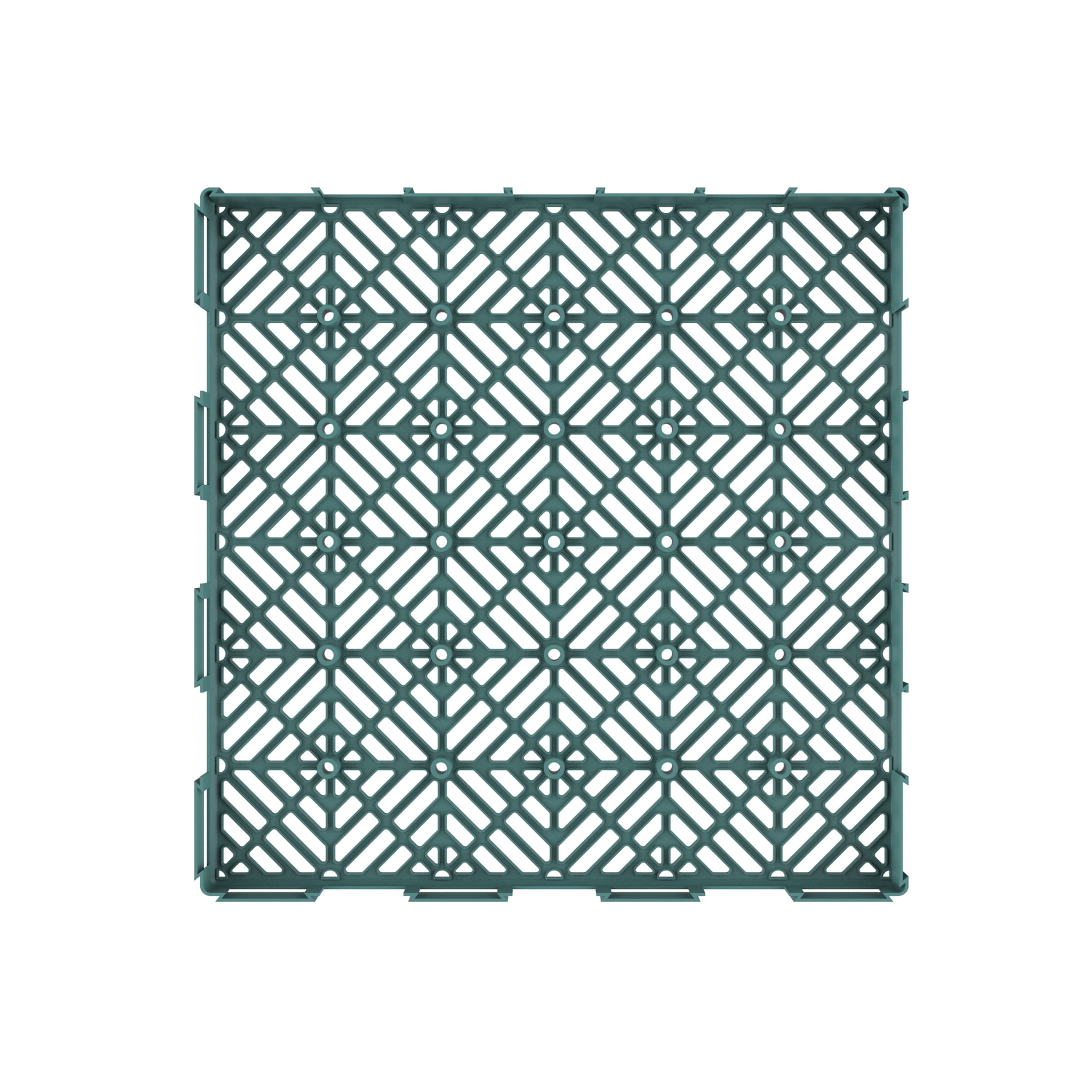 Pure Garden Set of 6 Deck Tiles for Patios, Decks, and Balconies (Green)
