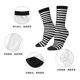 thumbnail image 5 of Balery Black And White Stripes Calcetas Largas con Estampado para Hombre y Mujer – Suaves y Transpirables, Talla Única (US 5-11), 5 of 6