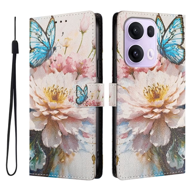 FOXDOCK Funda Tipo Cartera para OPPO Reno 13 Pro 5G con Soporte y Correa – Diseño de Patrones Lindos