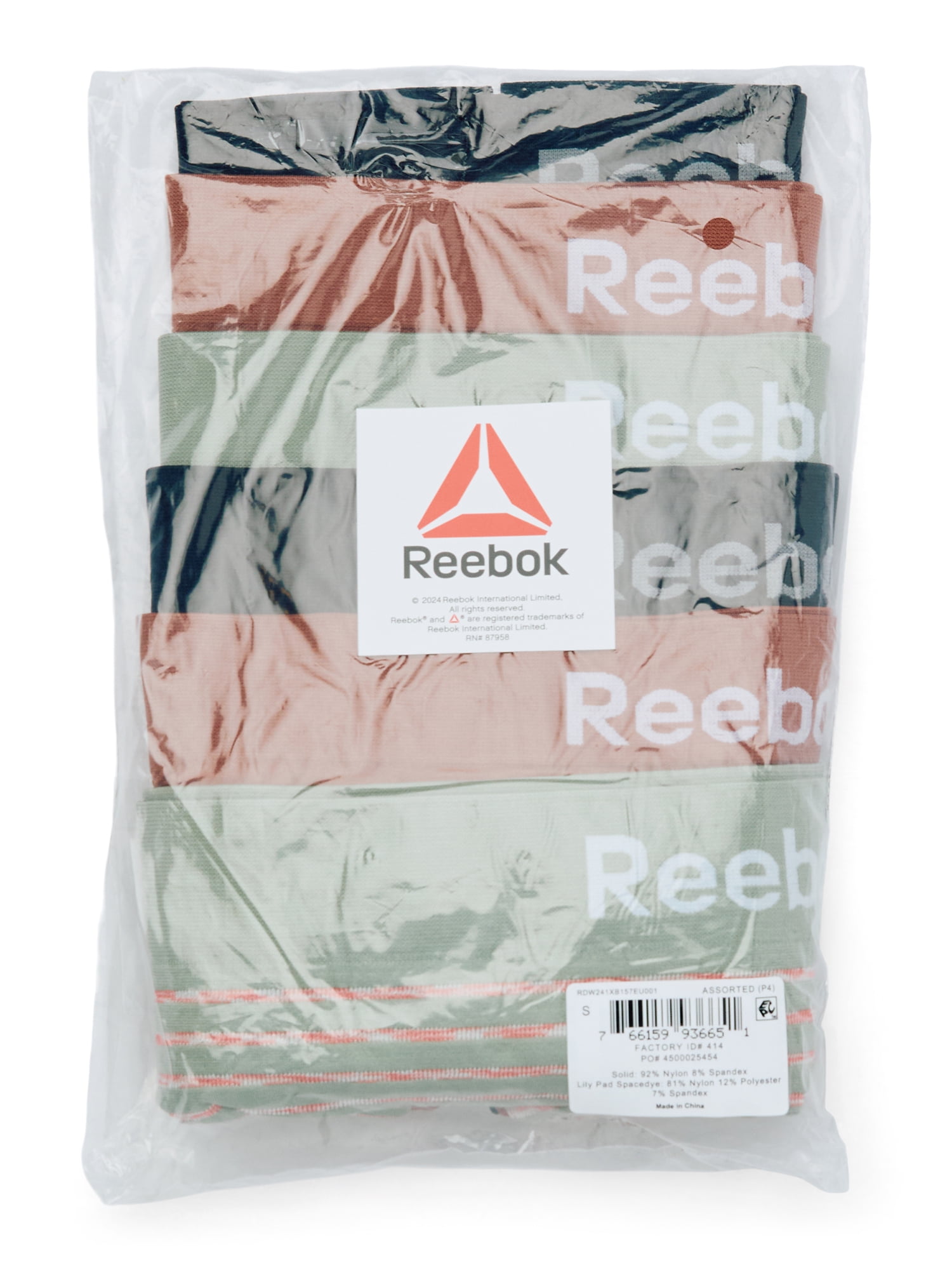 Reebok Women's Underwear Seamless Boyshort Panties, 6-Pack, Sizes S-XL