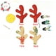 thumbnail image 4 of Lote de 50 unidades de cornamentas de reno con purpurina, tela de cervatillo Rojo Dorado y plateado con esponja acolchada, apliques de cuerno de cervatillo para decoración navideña, manualidades DIY, 4 of 4
