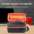 thumbnail image 1 of Bolsa de viaje portátil SUSUchens con cordón interior de tela suave, fácil de transportar, para altavoz Marshall-Middleton, color naranja y negro., 1 of 8